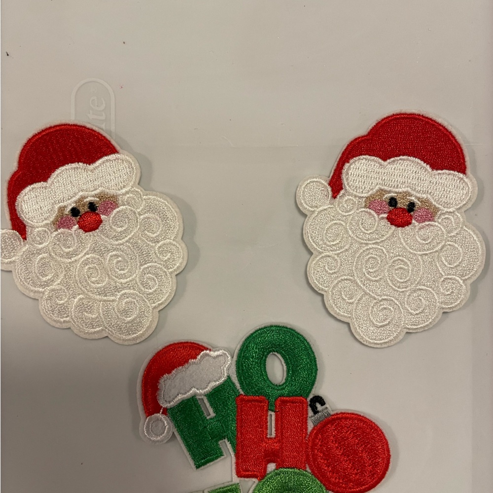 SALE ❤️ Embroidered Holiday Christmas Santa Claus Iron on Patch- 3 pack